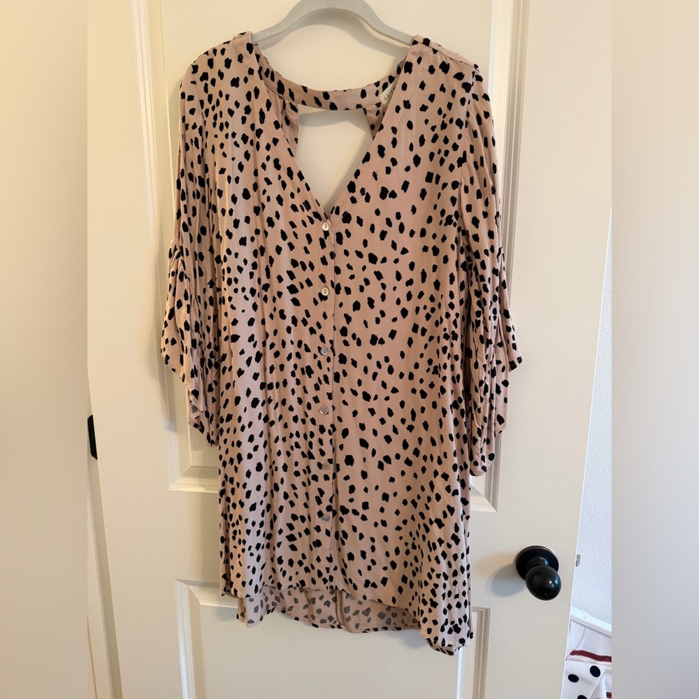 Saltwater Luxe Animal Print Bell Sleeve Dress